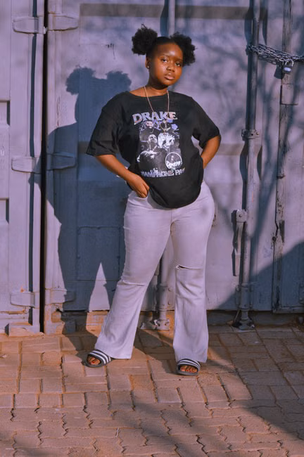 Camiseta Oversized Preta Estampada